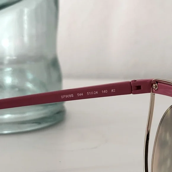 Ferrgamo Pink Cat Eye Sunglasses SF909S Funky Retro Designer